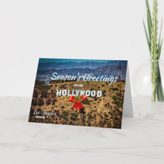 ハリウッドロサンゼルスカードからのシーズンの挨拶 サンキューカード (正面)