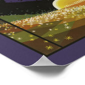 ハリウッドロサンゼルスヴィンテージ旅行ポスター ポスター (角)