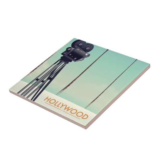 ハリウッドヴィンテージカメラトラベルポスター タイル (側面)