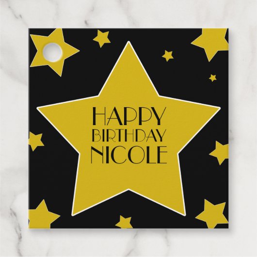 ハリウッド映画をテーマにしたメッセージカード フェイバータグ (正面)