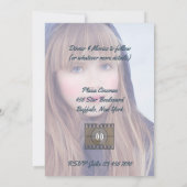 ハリウッド映画テーマパーティーの写真の追加 招待状 (裏面)