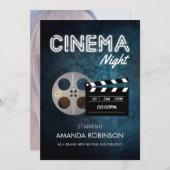 ハリウッド映画テーマパーティーの写真の追加 招待状 (正面/裏面)