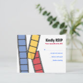 ハリウッド映画バーバルミツワー返信カード 出欠カード (スタンド正面)