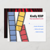 ハリウッド映画バーバルミツワー返信カード 出欠カード (正面/裏面)