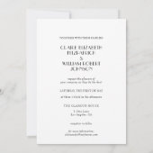 ハリウッド映画ポスターフォト結婚式招待状 セーブザデート (裏面)