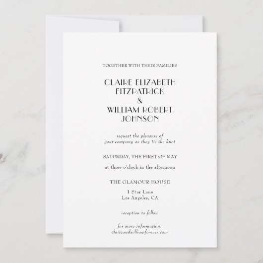 ハリウッド映画ポスターフォト結婚式招待状 セーブザデート (裏面)