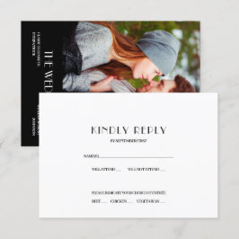 ハリウッド映画ポスター 結婚式出欠確認返信カード 招待状