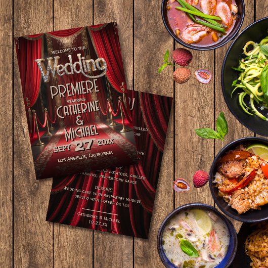 ハリウッド映画レッドカーペットプレミア結婚ーズ メニュー