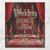 ハリウッド映画レッドカーペットプレミア結婚ーズ ワインラベル (シングルラベル)