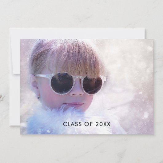 ハリウッド映画卒業パーティーChalkboard写真 招待状 (裏面)