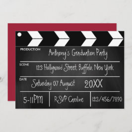 ハリウッド映画卒業パーティーChalkboard Invite 招待状