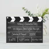 ハリウッド映画卒業パーティーChalkboard Invite 招待状 (スタンド正面)