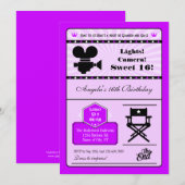 ハリウッド映画菓子16の招待状 招待状 (正面/裏面)