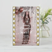 ハリウッド映画金ゴールドピンクスターフィルムスウィート16 招待状 (スタンド正面)