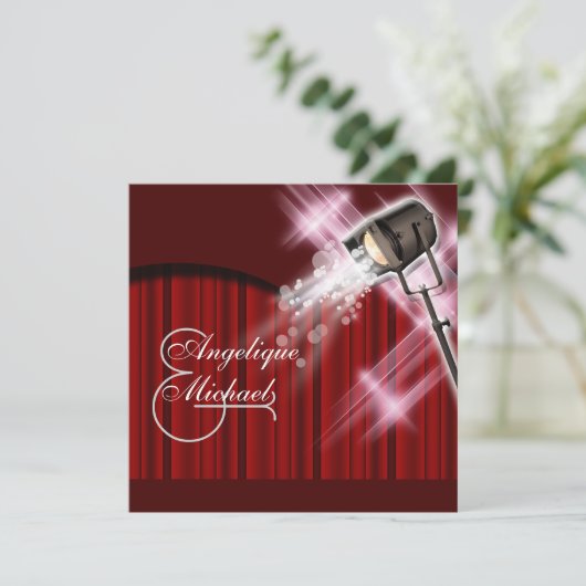 ハリウッド結婚の赤い白い黒 招待状 (スタンド正面)