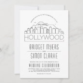 ハリウッド結婚ズ |スタイル化されたスカイライン招待状 招待状 (正面)