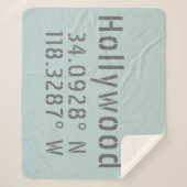 ハリウッド緯度経度 シェルパブランケット (正面)