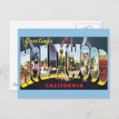 ハリウッド・カリフォルニアからのヴィンテージ旅行案内書 ポストカード (正面/裏面)
