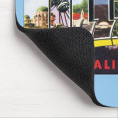 ハリウッド・カリフォルニアからのヴィンテージ旅行案内書 マウスパッド (コーナー)