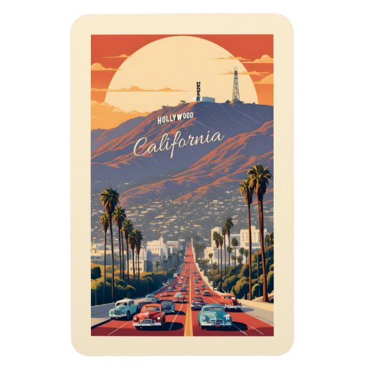 ハリウッド カリフォルニア マグネット (縦)