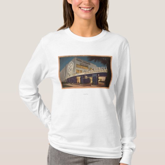 ハリウッド、カリフォルニア- "陽気な夜点" Tシャツ (正面)