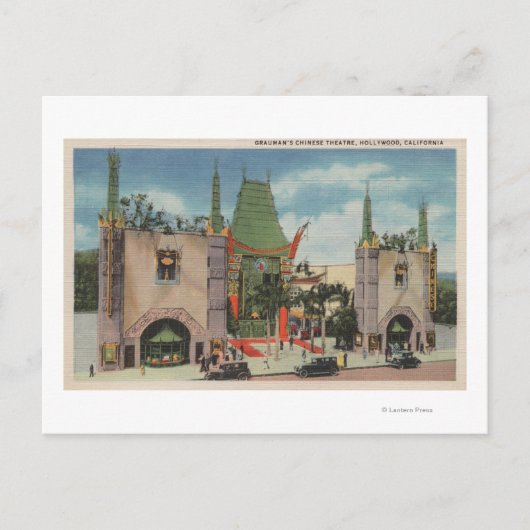 ハリウッド、グラウマン劇場のCAView 中国の ポストカード (正面)