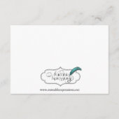 ハリウッド グラマラス シャンデリア ウェディング レセプション エンクロージャーカード (裏面)