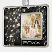 ハリウッド・スターのカスタムな写真年 シルバープレートフレームオーナメント (左)