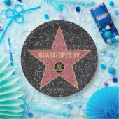 ハリウッド·スター·ミスXVバースデー·パーティー·プレート ペーパープレート (パーティー)