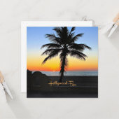 ハリウッド，フロリダ州 – 熱帯の日の出 カード (正面/裏面インサイチュ)
