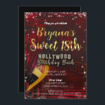 ハリウッド レッドカーペット 階段 SWEET 18 18歳のパーティー 招待状<br><div class="desc">ハリウッド レッドカーペット 階段 SWEET 18歳の誕生日パーティー 招待状</div>