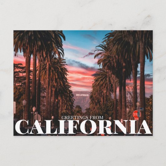 ハリウッド、ロサンゼルス、カリフォルニア ポストカード (正面)