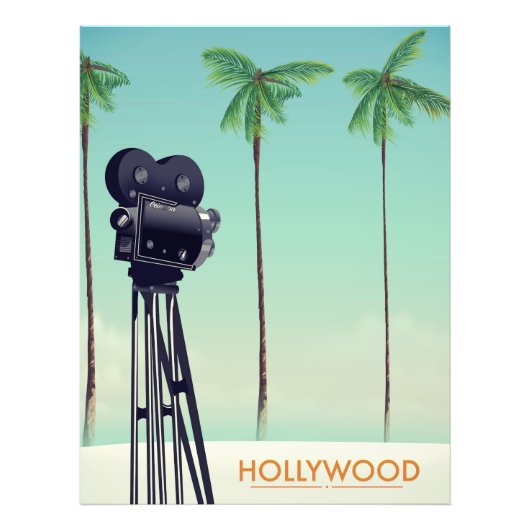 ハリウッド ヴィンテージ カメラ 旅行 ポスター (正面)