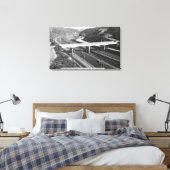 ハリウッド、CAクーエンガパスフリーウェイビュー キャンバスプリント (インサイチュ (寝室))