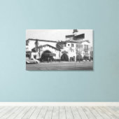 ハリウッド、CAブラウンダービーレストランビュー キャンバスプリント (インサイチュ (ウッドフロア))