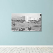 ハリウッド、CA View of Radio CityとNBC Studios キャンバスプリント (インサイチュ (ウッドフロア))