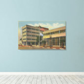 ハリウッド、CAColumbia Square、KNX放送 キャンバスプリント (インサイチュ (ウッドフロア))