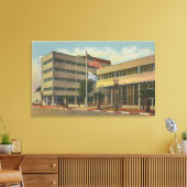 ハリウッド、CAColumbia Square、KNX放送 キャンバスプリント (インサイチュ (リビング))