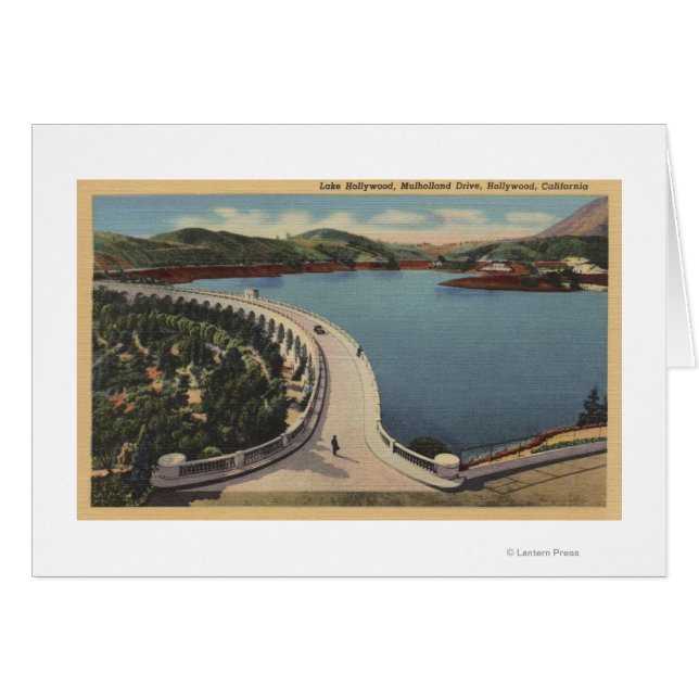 ハリウッド、CALake Hollywood & Mulholland Drive (正面横)