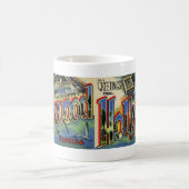 ハリウッドFLのヴィンテージの郵便はがきのマグからの挨拶 コーヒーマグカップ (中央)