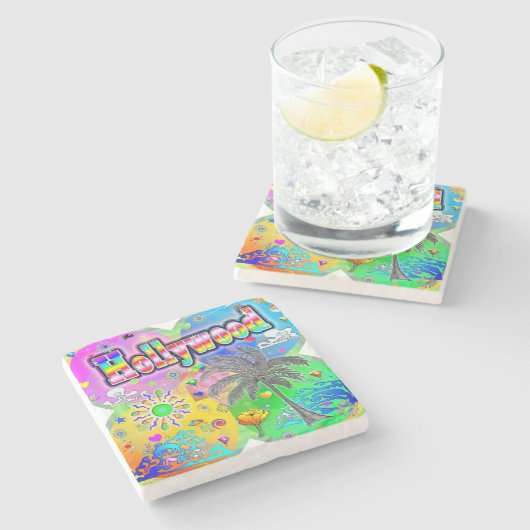 ハリウッドQuadroシーズンズコースター ストーンコースター (横)