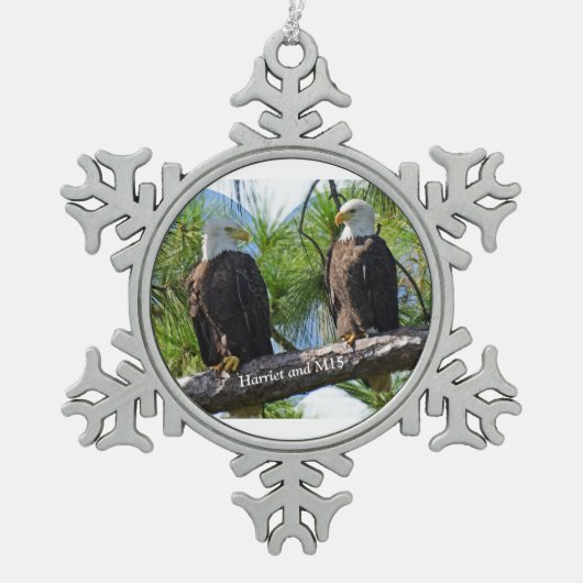 ハリエットおよびM15オーナメント スノーフレークピューターオーナメント (正面)