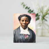ハリエットタップマンウォーターカラーポートレートアート ポストカード (スタンド正面)