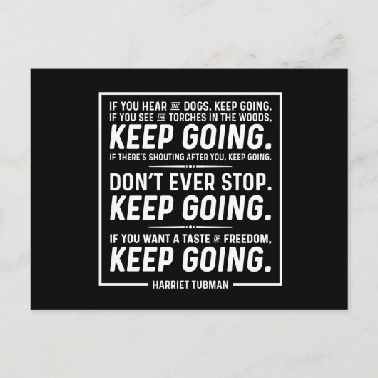 ハリエットタップマン引用文はがき ポストカード (正面)
