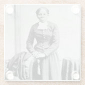 ハリエットチューブマン指揮者アンダーグラウンド鉄道 ガラスコースター (裏面)