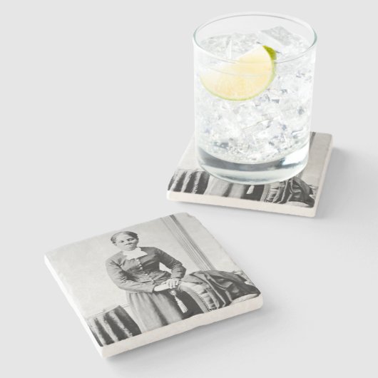 ハリエットチューブマン指揮者アンダーグラウンド鉄道 ストーンコースター (横)