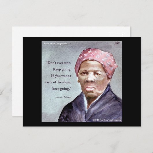 ハリエットトゥープマン&引用文 ポストカード (正面/裏面)