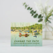 ハリエット湖はがきに帆船の日付を変更する ポストカード (スタンド正面)