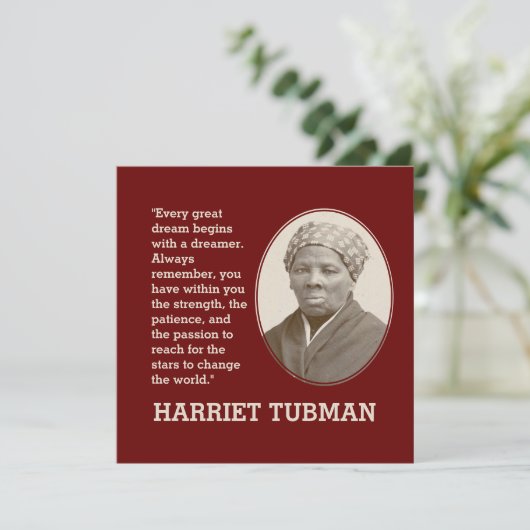 ハリエット・タップマン |すべての素晴らし夢 |やる気を起こさせる | (スタンド正面)