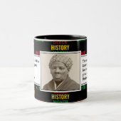 ハリエット・タップマン | ブラックヒストリ月引用文 ツートーンマグカップ (中央)